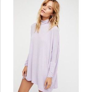 Free People We The Free Purple Terry Turtleneck